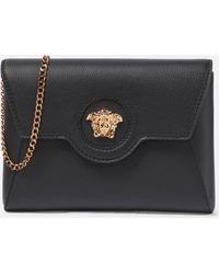 Versace - La Medusa Leather Wallet On Chain - Lyst