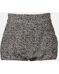 Dolce & Gabbana - Wool And Silk-Blend High-Rise Shorts - Lyst