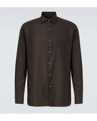 ZEGNA - Cotton And Cashmere Shirt - Lyst
