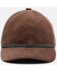 Brunello Cucinelli - Monili Suede Baseball Cap - Lyst