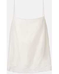 Dorothee Schumacher - Playful Volumes Lace-Trimmed Silk Top - Lyst