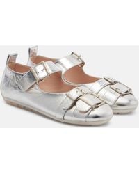 Simone Rocha - Buckle Ballerina Grip Leather Ballet Flats - Lyst