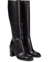 Gianvito Rossi Conner 85 Leather Knee-high Boots - Black
