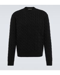 Prada - Metallic Knit Wool-blend Sweater - Lyst