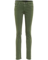 AG Jeans The Prima Mid-rise Skinny Jeans - Green