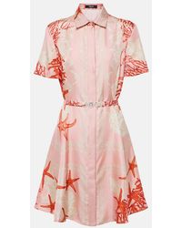 Versace - Dress With 'Barocco Sea' Pattern - Lyst