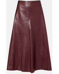 FFORME - Leather Midi Skirt - Lyst