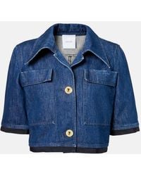 Patou - Cropped Denim Jacket - Lyst