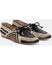 Gabriela Hearst - Hays Leather-Paneled Crocheted Loafers - Lyst
