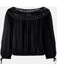 Isabel Marant - Nelida Guipure Lace-Trimmed Silk Blouse - Lyst