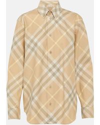 Burberry - Check Cotton Twill Shirt - Lyst