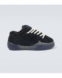 ERL - Vamps Skate Terry-trimmed Suede Sneakers - Lyst
