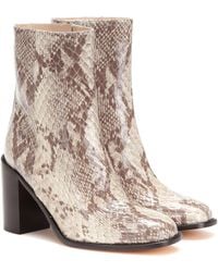 Maryam Nassir Zadeh Mars Snake-effect Leather Ankle Boots - Multicolour