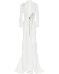 Maticevski Robe longue Declare en crêpe - Blanc