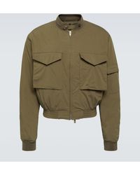 Givenchy - Bomber cropped in misto cotone - Lyst