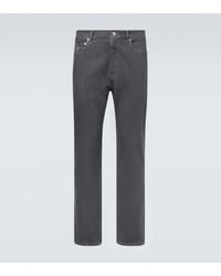 Brunello Cucinelli - Jeans Rectos Con Logo - Lyst