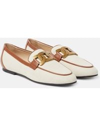 Tod's - Loafers Catena aus Canvas mit Leder - Lyst