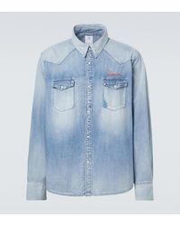 Visvim - Distressed Denim Shirt - Lyst