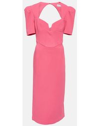 Rebecca Vallance - Marie Puff-Sleeve Midi Dress - Lyst
