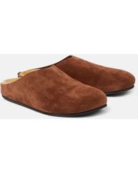 The Row - Mules Hugo in suede - Lyst
