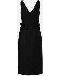 Valentino - Crepe Couture Bow-Detail Midi Dress - Lyst