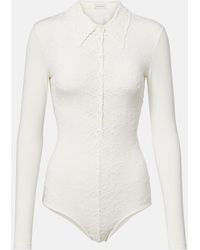 Magda Butrym - Embroidered Cotton-Blend Bodysuit - Lyst
