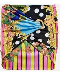 Versace - Medusa Palm Springs Wrap Miniskirt - Lyst