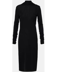 TOTEME - Vestido Midi De Jersey Drapeado - Lyst