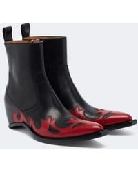 Maison Margiela - Heel-Less Leather Cowboy Boots - Lyst