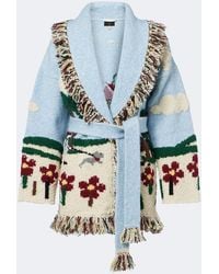 Alanui - Casa Intarsia Wool-Blend Cardigan - Lyst