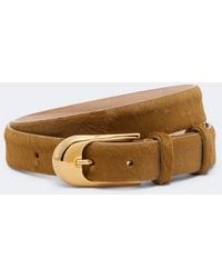 KHAITE - Dome Calf Hair Belt - Lyst