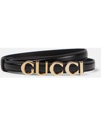 Gucci - Cintura in pelle con logo - Lyst