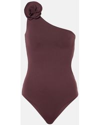 Magda Butrym - Floral-Applique Swimsuit - Lyst