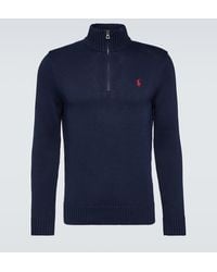 Polo Ralph Lauren - Logo Cotton Half-Zip Sweater - Lyst