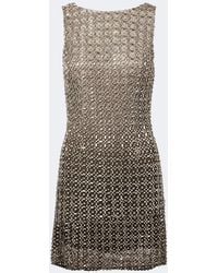 La Fuori - Gilded Crystal-Embellished Minidress - Lyst