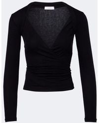 Eres - Charlotte Ribbed-Knit Wrap Top - Lyst