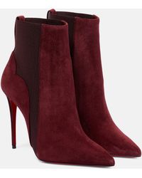 Christian Louboutin - Chelsea Chick Suede Ankle Boots - Lyst