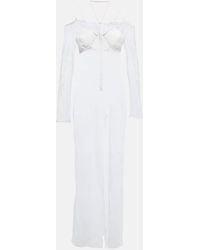 Nensi Dojaka - Vestido De Novia En Encaje Con Aberturas - Lyst