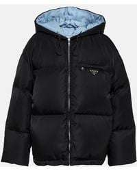 Prada - Veste Doudoune En Re-Nylon A Logo - Lyst