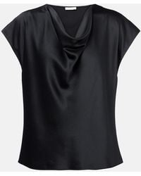 Vince - Draped Silk Satin Top - Lyst