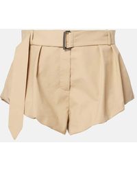 Magda Butrym - High-Rise Cotton-Blend Shorts - Lyst