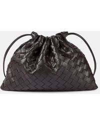 Bottega Veneta - Drawstring Leather Clutch Shoulder Bag - Lyst