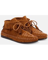 Isabel Marant - Felsa Fringed Suede Ankle Boots - Lyst
