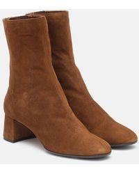 Aquazzura - Saint Honore 50 Suede Ankle Boots - Lyst