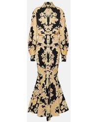 Etro - Printed Cotton-Blend Maxi Shirt Dress - Lyst