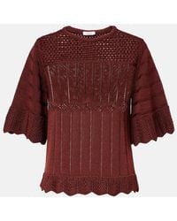 Eres - Reverie Open-Knit Cotton-Blend Top - Lyst