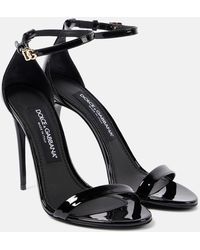 Dolce & Gabbana - 105 Patent Leather Sandals - Lyst