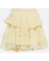 Isabel Marant - Moana Ruffled Cotton Miniskirt - Lyst