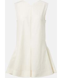KHAITE - Minikleid Mel Aus Seide Und Baumwolle - Lyst