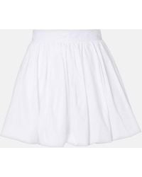 Patou - Cotton Poplin Miniskirt - Lyst